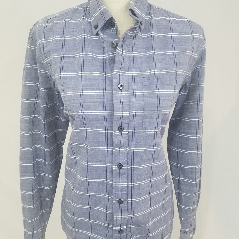 Plaid Banana Republic button front dress shirt